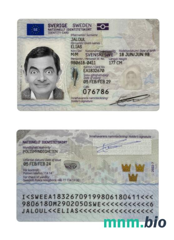 Karta identyfikacyjna Szwecji 2024-obecnie